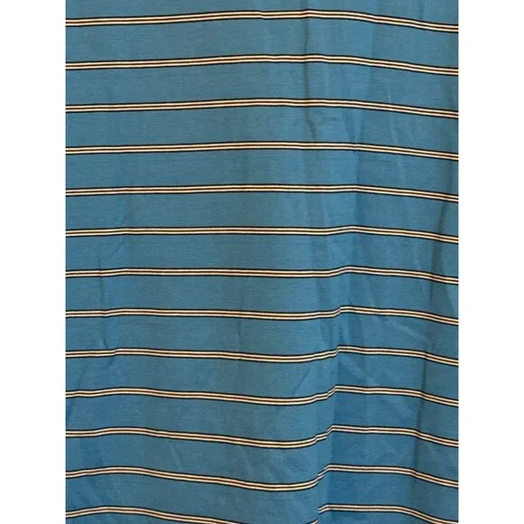 Greg Norman Polo Shirt Mens XXL Blue Pinstripe Shark Tag Golf Casual - Picture 6 of 8